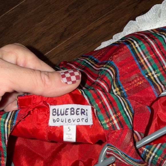 White and Red Holiday Dress Set - Picture 6 of 7